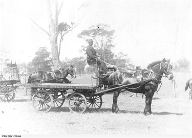Horse drawn wagon owned by the Adelaide Chemical Works