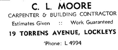 19 Torrens Avenue - C. L. Moore Carpenter & Builder