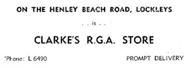 Henley Beach Road - Clarke’s RGA Store