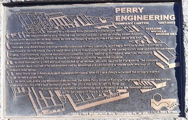 2020 Perry Engineering Railway Terrace Memorial Plaque L. Bacchus