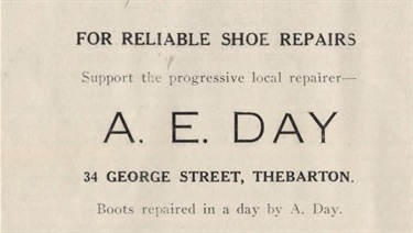 34 George Street - A. E. Day Shoe Repair