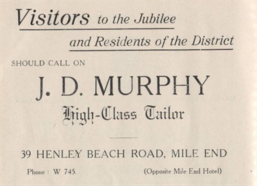39 Henley Beach Road - J.D. Murphy High Class Tailor