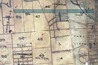 Thebarton Racecourse 1878 map