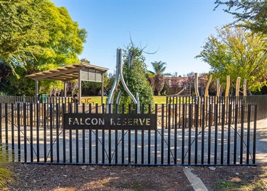 Falcon Avenue Reserve sign 2