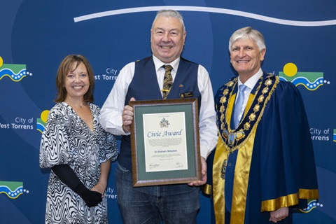 Civic-Award-Cr-Graham-Nitschke-with-Mayor-Michael-Coxon-and-Monique-Bareham.jpg