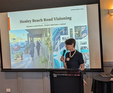 4 Dec 2023 Henley Beach Rd Visioning Launch Adriana Christopoulos